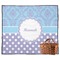 Purple Damask & Dots Outdoor Picnic Blanket (Personalized)