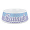 Purple Damask & Dots Plastic Dog Bowl - Medium (Personalized)