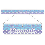 Purple Damask & Dots Plastic Ruler - 12" (Personalized)