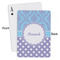 Purple Damask & Dots Playing Cards - Approval