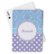 Purple Damask & Dots Playing Cards - Front View