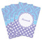 Purple Damask & Dots Playing Cards - Hand Back View