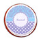 Purple Damask & Dots Printed Icing Circle - Medium - On Cookie