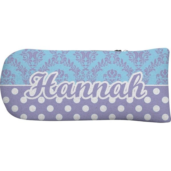 Purple Damask & Dots Putter Cover (Front)