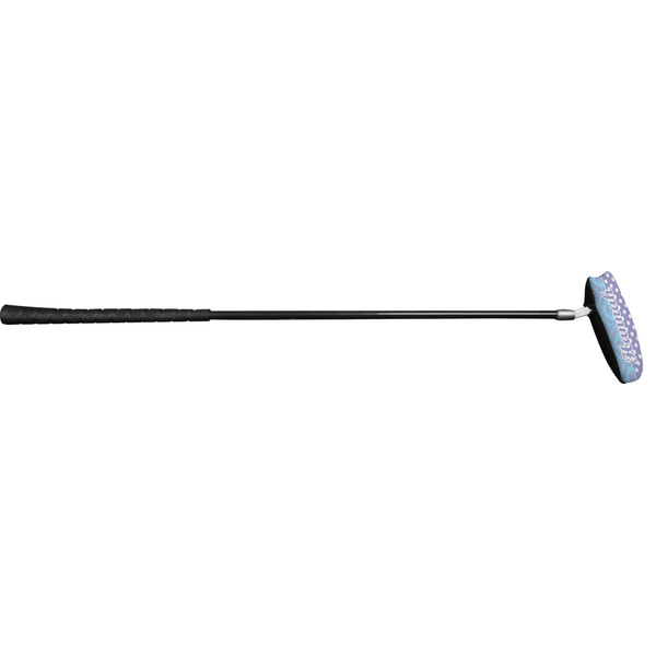 Purple Damask & Dots Putter Cover (In Use)