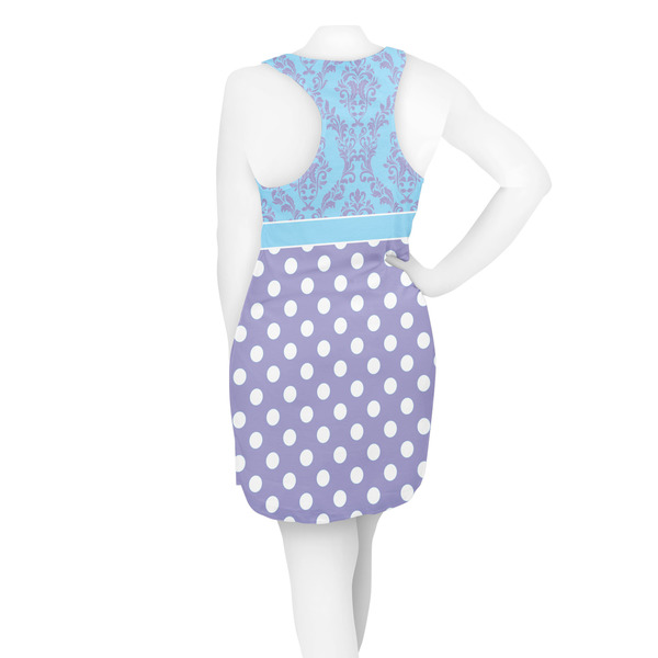 Purple Damask & Dots Racerback Dress - On Model - Back
