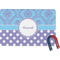 Purple Damask & Dots Rectangular Fridge Magnet (Personalized)