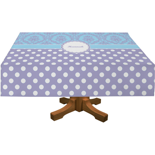 Purple Damask & Dots Rectangular Tablecloths (Personalized)