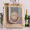 Purple Damask & Dots Reusable Cotton Grocery Bag - In Context