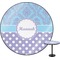 Purple Damask & Dots Round Table Top