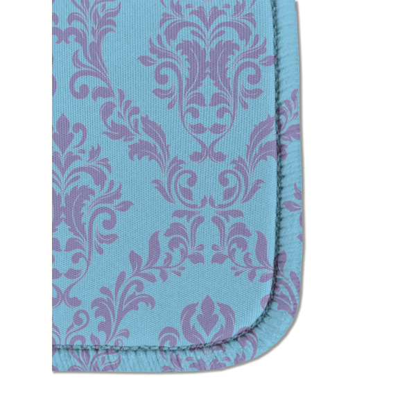 Purple Damask & Dots Sanitizer Holder Keychain - Detail