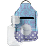 Purple Damask & Dots Hand Sanitizer & Keychain Holder (Personalized)