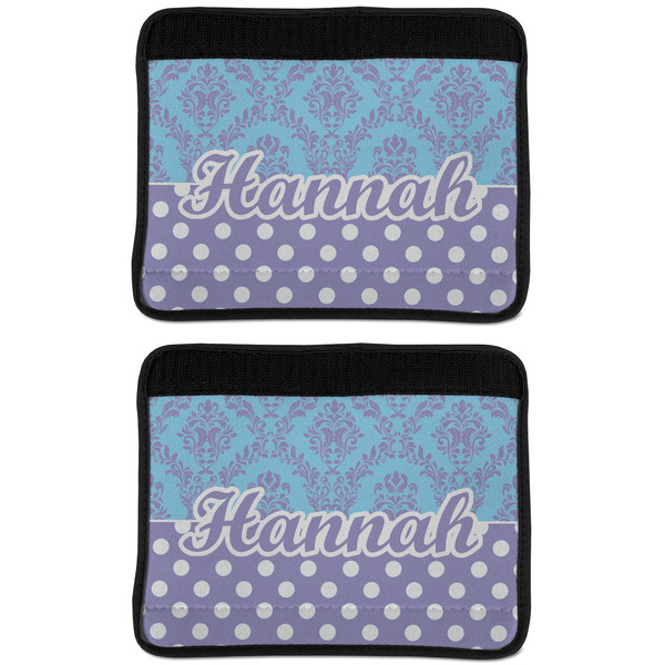 Purple Damask & Dots Seat Belt Cover (APPROVAL Update)