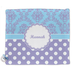 Purple Damask & Dots Security Blanket - Single Sided (Personalized)