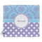 Purple Damask & Dots Security Blanket - Front View