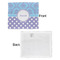 Purple Damask & Dots Security Blanket - Front & White Back View