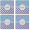 Purple Damask & Dots Set of 4 Sandstone Coasters - See All 4 View