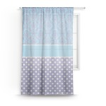 Purple Damask & Dots Sheer Curtains (Personalized)