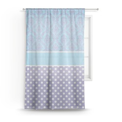 Purple Damask & Dots Sheer Curtain - 50"x84" (Personalized)