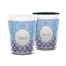 Purple Damask & Dots Ceramic Shot Glass - 1.5 oz (Personalized)