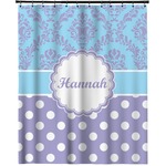 Purple Damask & Dots Extra Long Shower Curtain - 70"x84" (Personalized)