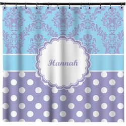 Purple Damask & Dots Shower Curtain - Custom Size (Personalized)