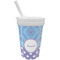 Purple Damask & Dots Sippy Cup with Straw (Personalized)