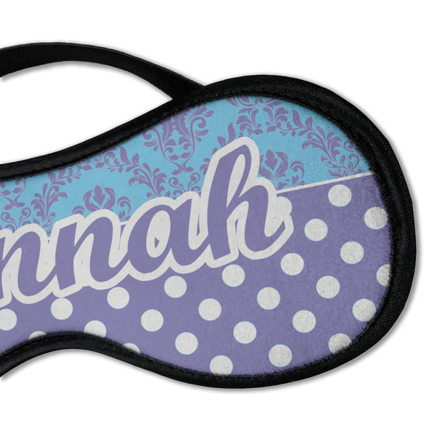 Purple Damask & Dots Sleeping Eye Mask - DETAIL Large