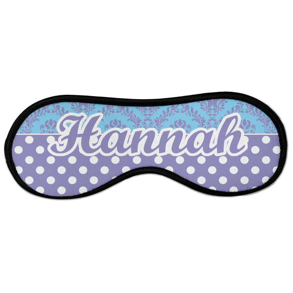Purple Damask & Dots Sleeping Eye Mask - Front Large