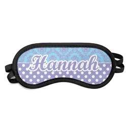 Purple Damask & Dots Sleeping Eye Mask - Small (Personalized)