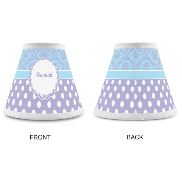 Purple Damask & Dots Small Chandelier Lamp - Approval