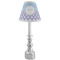 Purple Damask & Dots Small Chandelier Lamp - LIFESTYLE (on candle stick)
