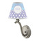 Purple Damask & Dots Small Chandelier Lamp - LIFESTYLE (on wall lamp)