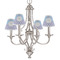 Purple Damask & Dots Small Chandelier Shade - LIFESTYLE (on chandelier)