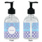 Purple Damask & Dots Glass Soap/Lotion Dispenser - Approval