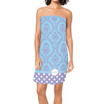 Purple Damask & Dots Spa / Bath Wrap w/ Name or Text
