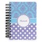 Purple Damask & Dots Spiral Journal Small - Front View