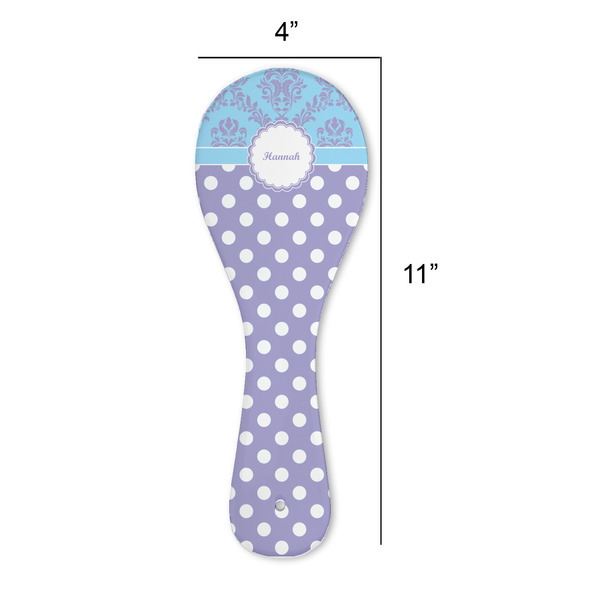 Purple Damask & Dots Spoon Rest Trivet - APPROVAL