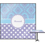 Purple Damask & Dots Square Table Top - 24" (Personalized)