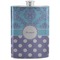 Purple Damask & Dots Stainless Steel Flask (Personalized)