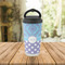 Purple Damask & Dots Stainless Steel Travel Cup Lifestyle