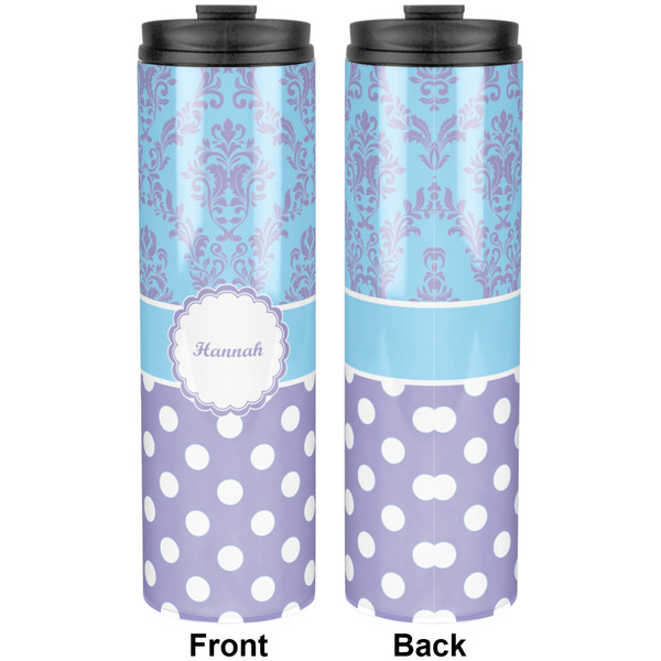 Purple Damask & Dots Stainless Steel Tumbler 20 Oz - Approval