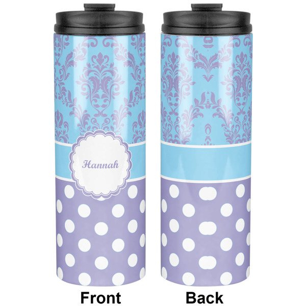 Purple Damask & Dots Stainless Steel Tumbler - Apvl