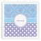 Purple Damask & Dots Paper Dinner Napkin - Front View