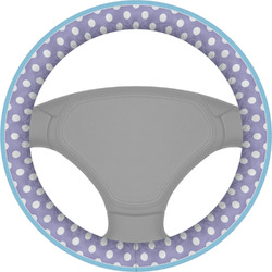 Purple Damask & Dots Steering Wheel Cover