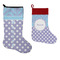 Purple Damask & Dots Stockings - Side by Side compare