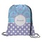 Purple Damask & Dots Drawstring Backpack