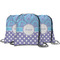 Purple Damask & Dots String Backpack - MAIN