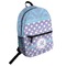 Purple Damask & Dots Student Backpack Front