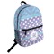 Purple Damask & Dots Student Backpack (Personalized)